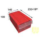 Пластиковый короб Стелла-техник С-2 красный/прозрачный